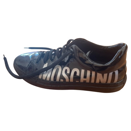 Moschino Trainers Patent leather in Black