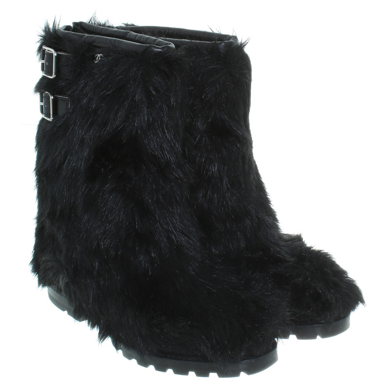 Chanel Ankle boots with fur trim