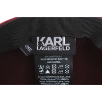 Karl Lagerfeld Hut/Mütze aus Wolle in Bordeaux
