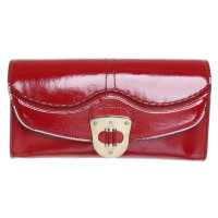 Alexander McQueen Clutch Bag Patent leather in Red