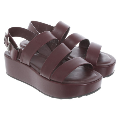 Tod's Sandals Leather in Bordeaux