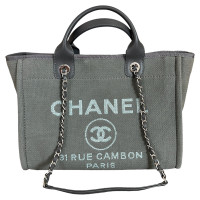 Chanel Deauville Small Tote Cotton in Grey
