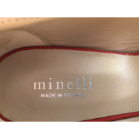 Minelli Pumps/Peeptoes aus Wildleder in Rot