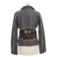 Marc Cain Grey wool blazer with lace