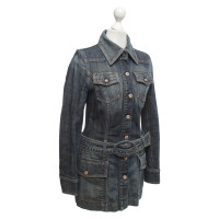 7 For All Mankind Giacca lunga in denim con cintura