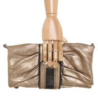 Pinko Clutch Bag Leather in Gold
