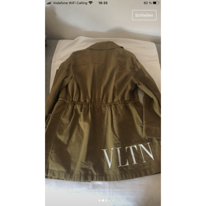 Valentino Garavani Jacket/Coat Canvas in Ochre