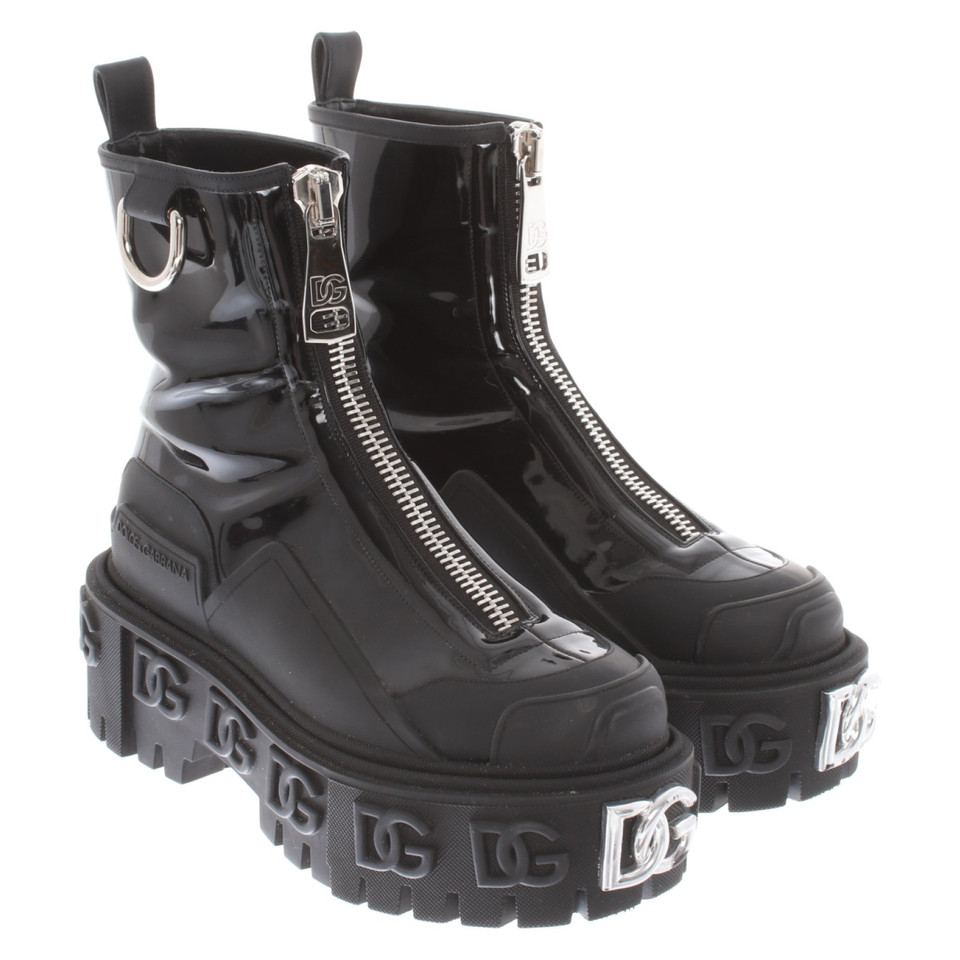 Dolce & Gabbana Stiefeletten in Schwarz