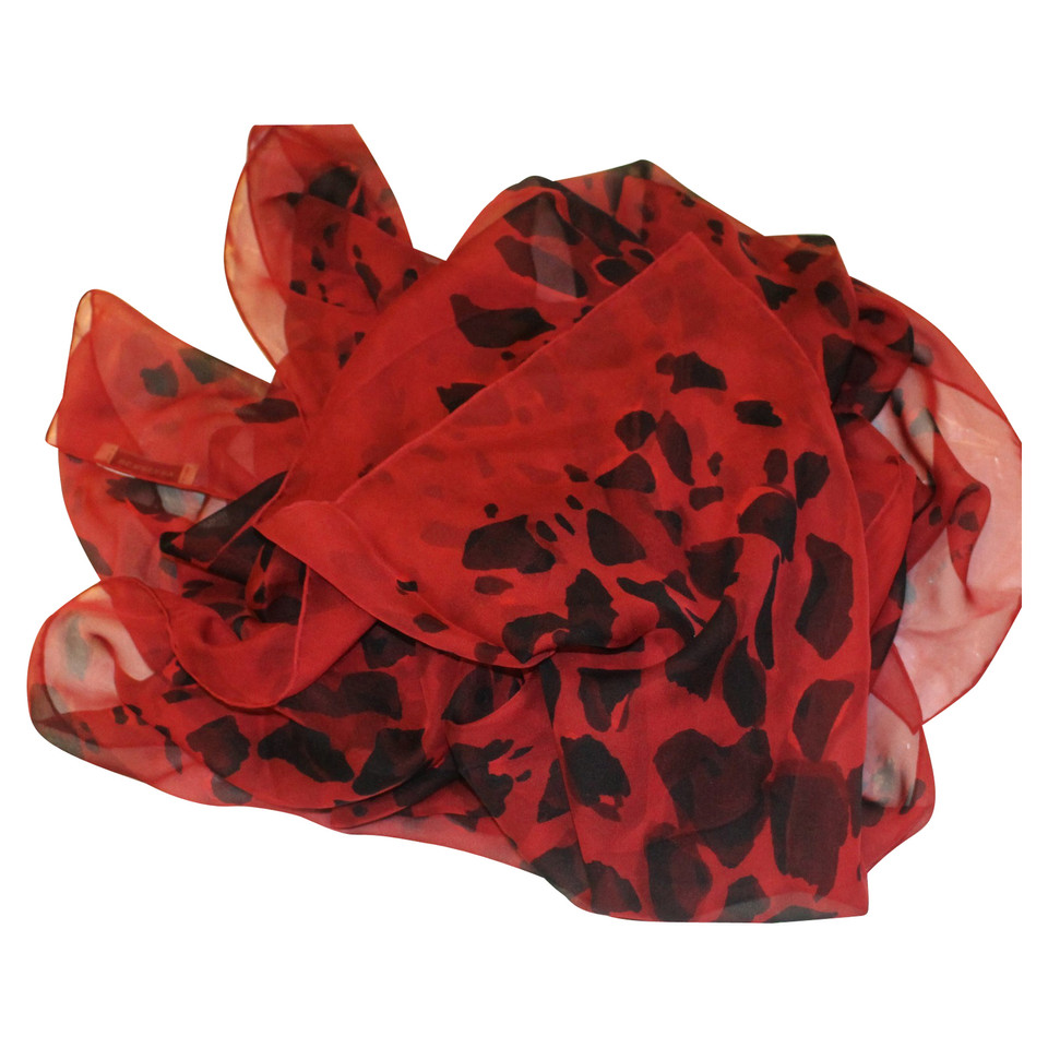 Burberry silk scarf with leopard pattern