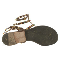 Valentino Garavani Rockstud sandals in brown