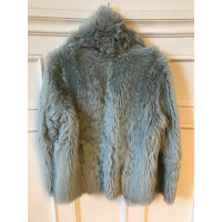 Escada Jacket/Coat Fur in Blue