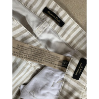 Massimo Dutti Paire de Pantalon en Coton en Blanc