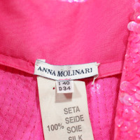 Anna Molinari Paire de Pantalon en Soie en Rose/pink