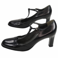 Jil Sander Pumps/Peeptoes aus Leder in Schwarz