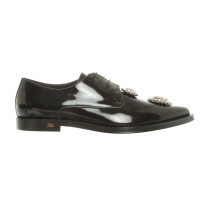 Dolce & Gabbana Lace-up shoes Patent leather in Black