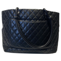 Chanel Cambon Bag Leer in Zwart