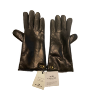 Coach Gloves Leather in Black