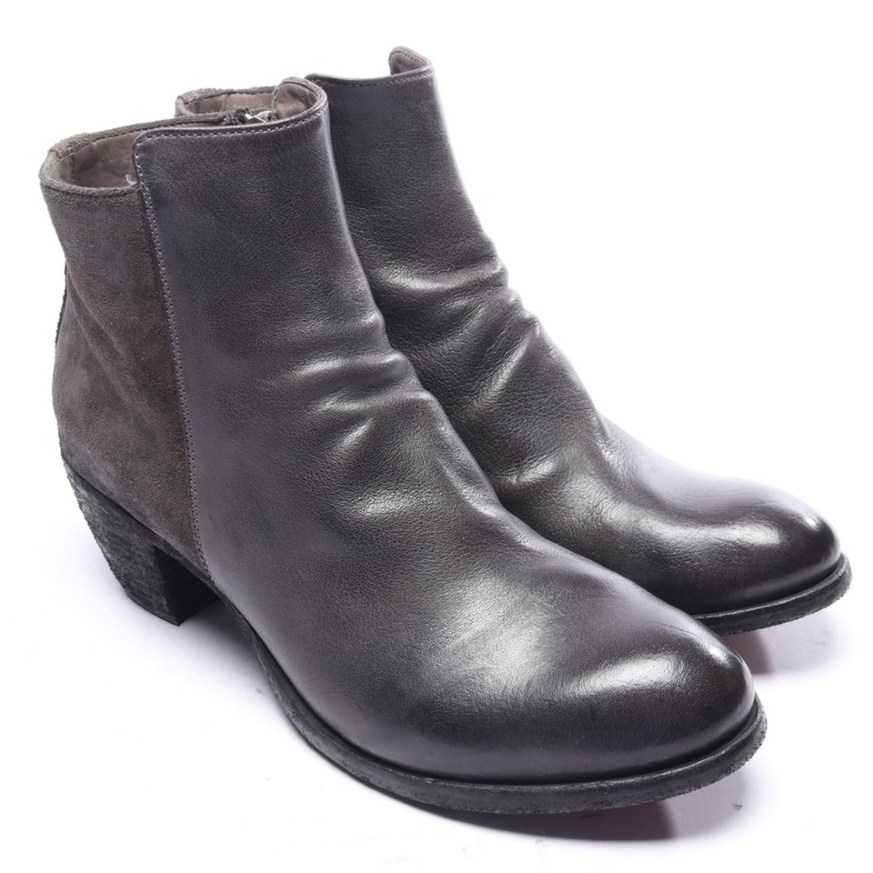 Officine Creative Stiefeletten aus Leder in Grau