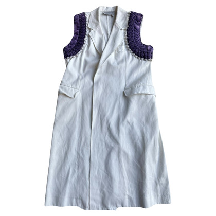 Yves Saint Laurent Jacke/Mantel aus Baumwolle in Weiß