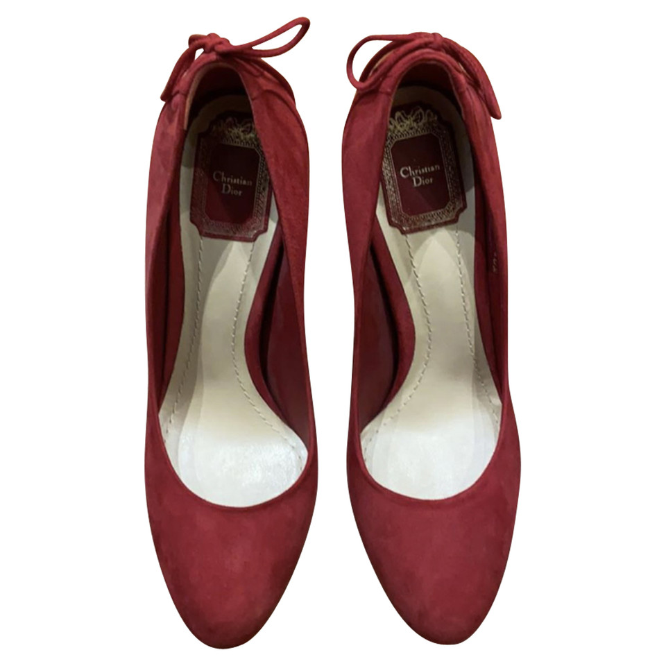 Christian Dior Wedges Suede in Bordeaux
