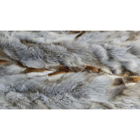 Furry Weste aus Pelz in Grau