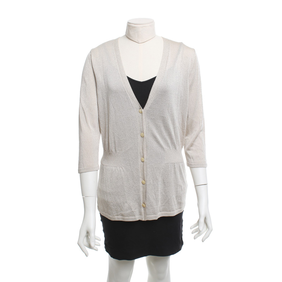 Escada Cardigan en beige / or