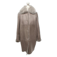 Manzoni 24 Giacca/Cappotto in Pelle scamosciata in Grigio