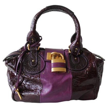 Chloé Tote Bag aus Lackleder in Violett