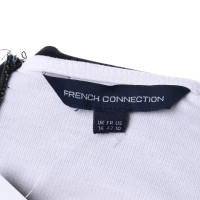 French Connection Robe en noir / blanc / jaune