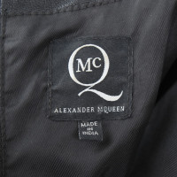 Alexander McQueen abito in pelle di colore nero