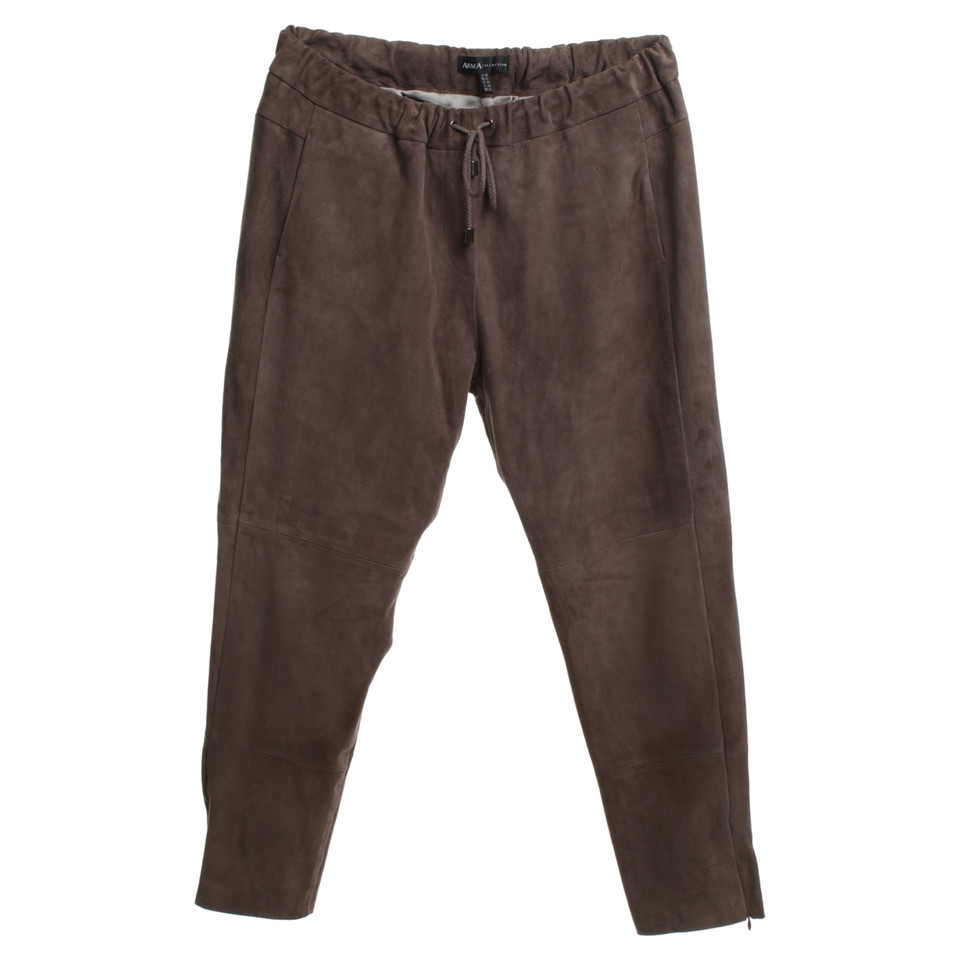 Arma Leather pants in brown