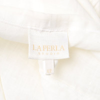 La Perla Gonna in Lino in Bianco