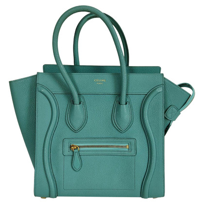 Céline Luggage Micro 27 Leather in Turquoise