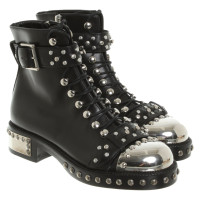 Alexander McQueen Boots Leather in Black