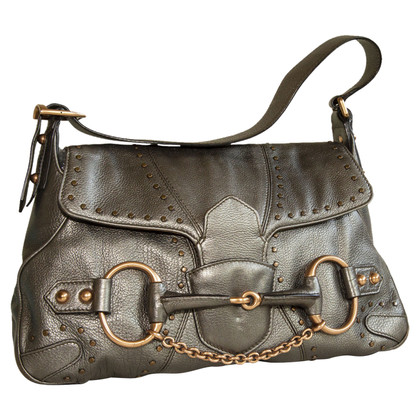 Gucci Shoulder bag Leather in Silvery