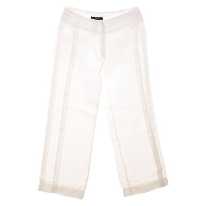 Max Mara Paire de Pantalon en Lin en Blanc