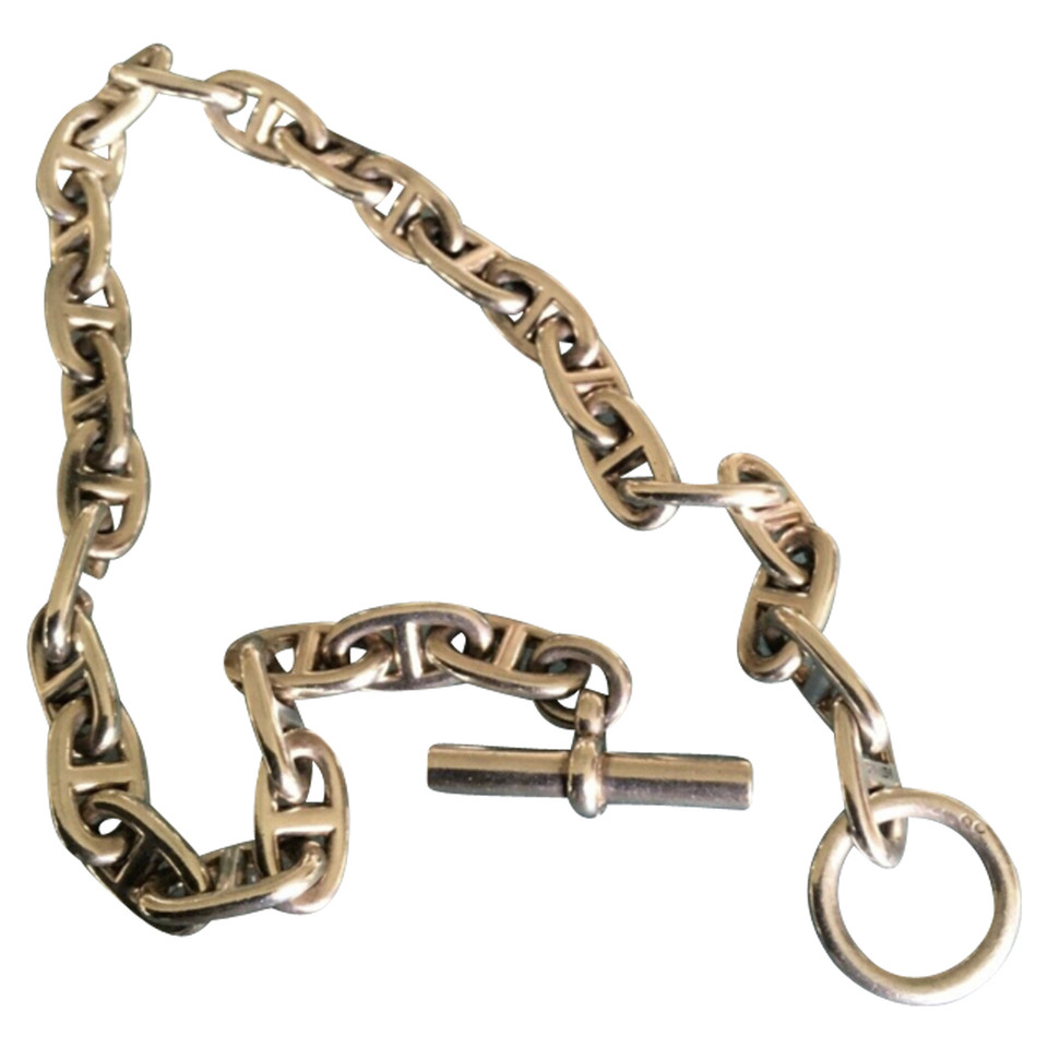 Hermès Chaine d'Ancre Zilver in Zilverachtig