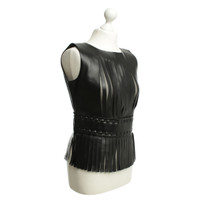 Gucci Leather top with fringes