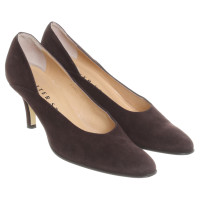 Walter Steiger Brown suede pumps