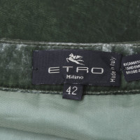 Etro Fluwelen rok in groen