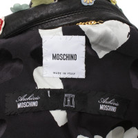 Moschino Lederjacke mit Blumen-Dekor