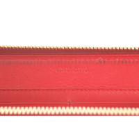 Miu Miu Täschchen/Portemonnaie aus Lackleder in Rot