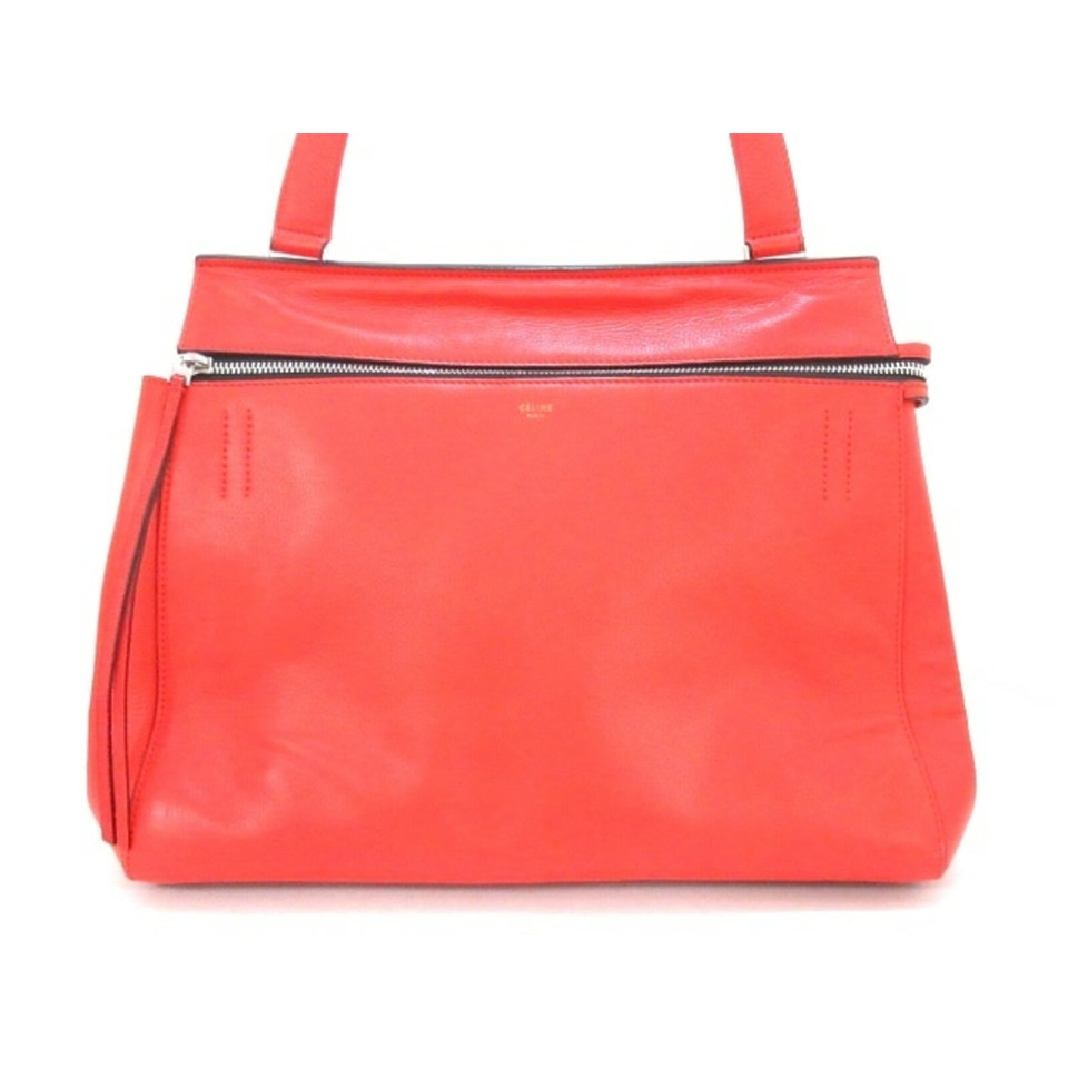 Céline Edge Bag aus Leder in Rot