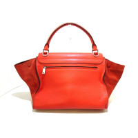 Céline Trapeze Bag aus Leder in Orange