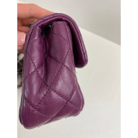 Chanel Classic Flap Bag Mini Rectangle aus Leder in Violett