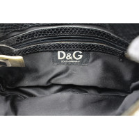 D&G Clutch aus Wildleder in Schwarz