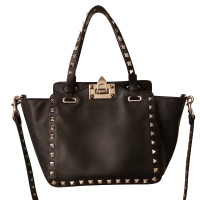 Valentino Garavani Rockstud Tote Bag in Pelle in Nero