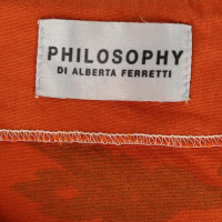 Philosophy Di Alberta Ferretti Jurk Katoen in Oranje