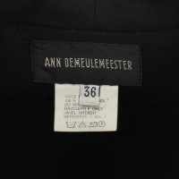 Ann Demeulemeester Jacke/Mantel aus Wolle in Schwarz