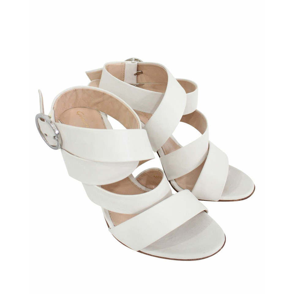 Gianvito Rossi Slippers/Ballerinas Leather in White